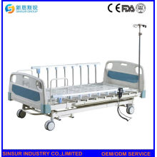 Electric 3crank Hospital Bed with Aluminum Alloy Guardrail